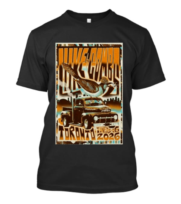 Luke Combs 2026 Tour Toronto June 5 6 Truck And Bird Skyline T-Shirt