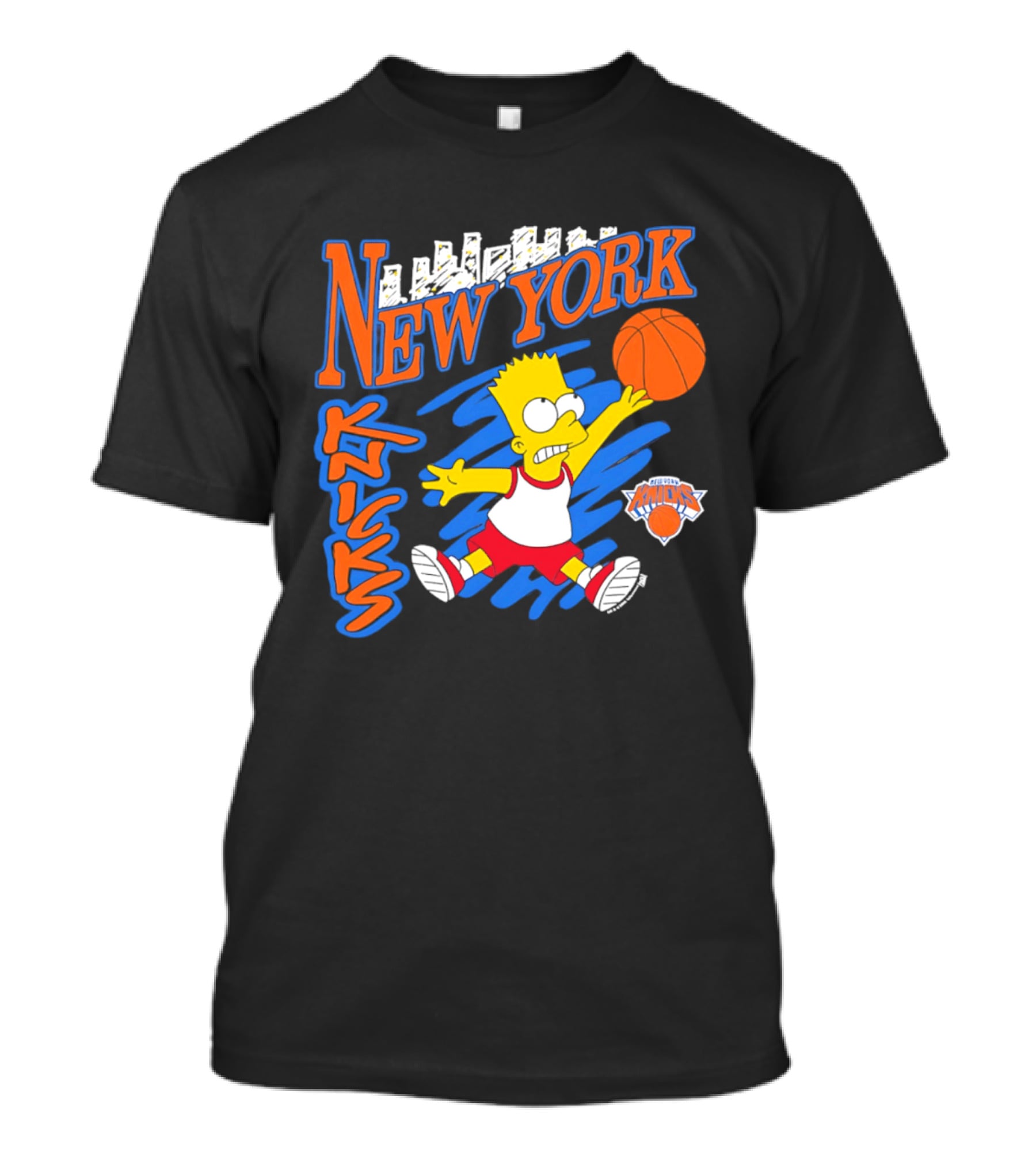 New York Knicks Bart Simpson Basketball Crossover Collaboration T-Shirt
