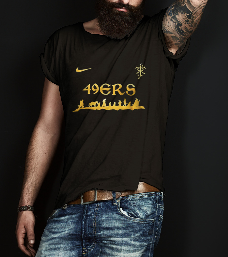 San Francisco 49ers 2 Sided Nike X The Lord Of The Rings Collaboration T-Shirt