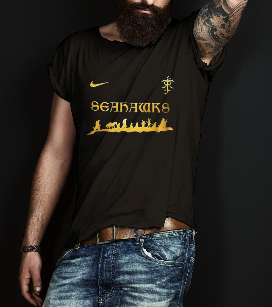 Seattle Seahawks Nike Lord Of The Rings Collaboration With Tolkien T-Shirt
