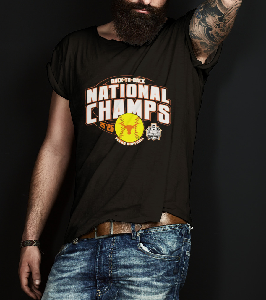 Back To Back National Champs 2026 Texas Softball T-Shirt