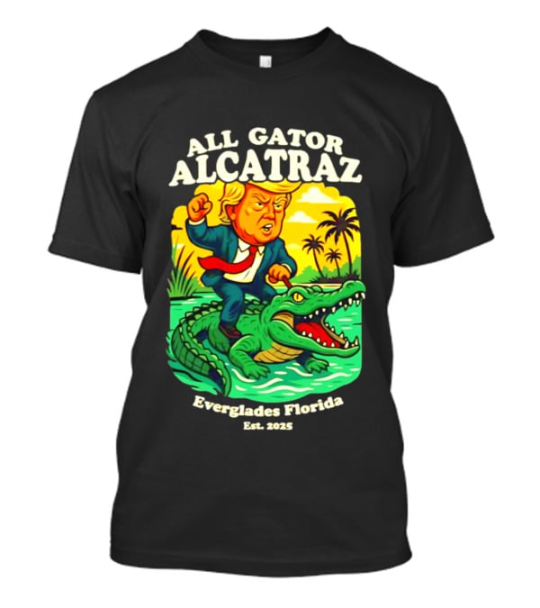 All Gator Alcatraz Everglades Florida Est 2025 T-Shirt