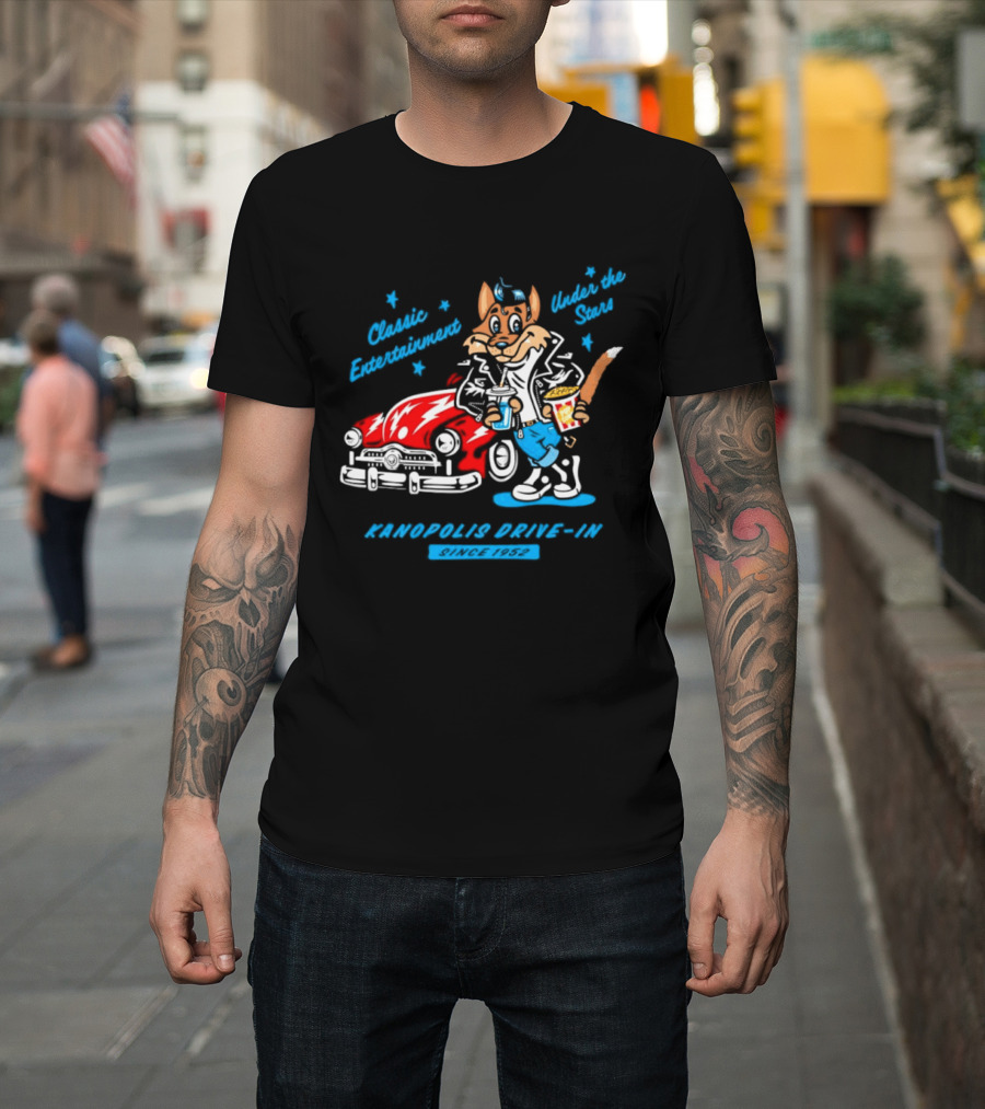 Kanopolis Drive In Wolf Classic Entertainment Under The Stars Since 1952 T-Shirt