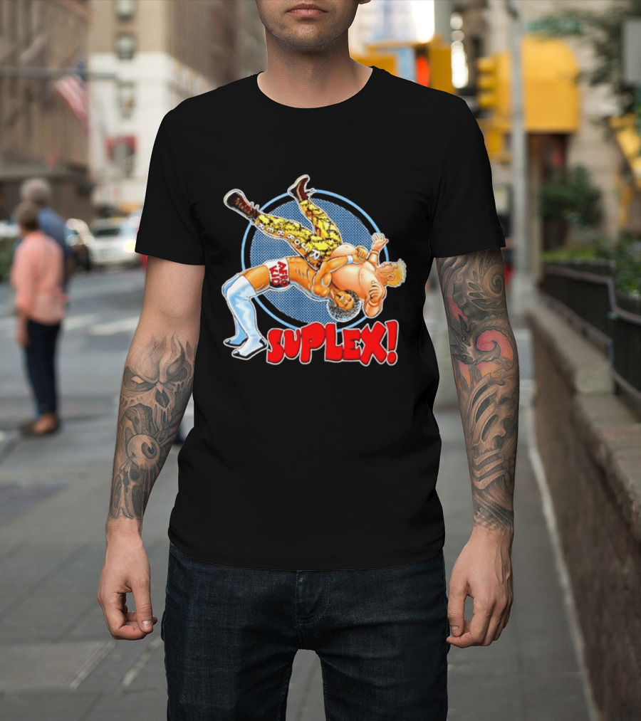 Afro Kid Wrestling Suplex Move T-Shirt