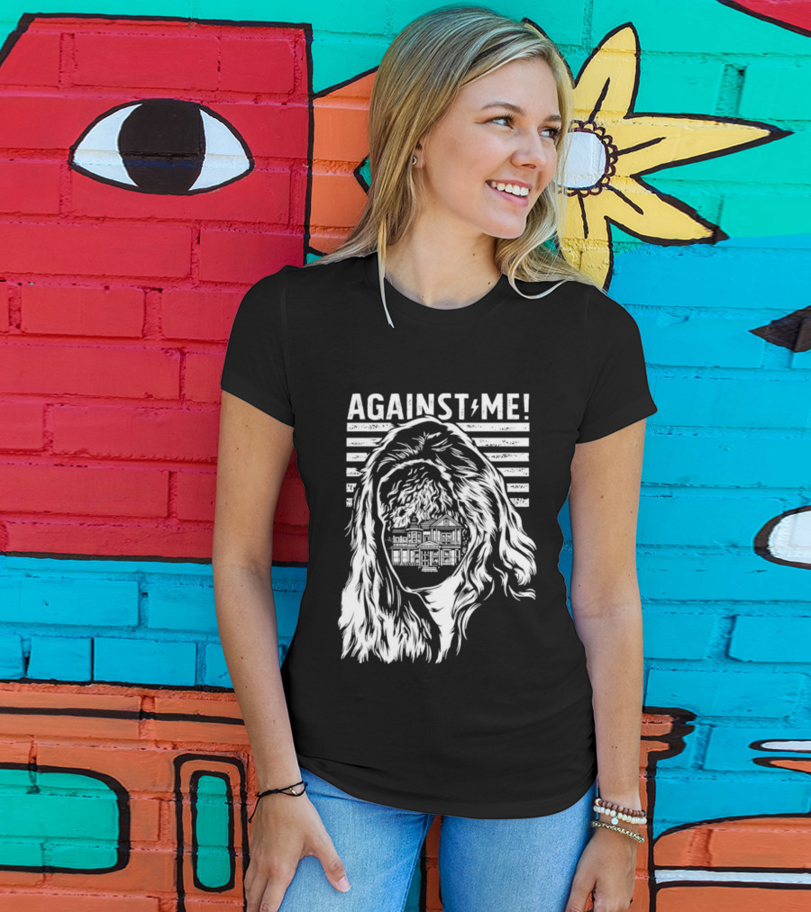 Against Me Punk Rock Gorilla Silhouette Stripes T-Shirt