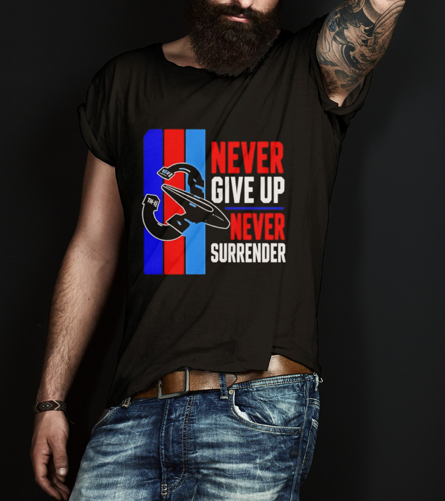 Galaxy Quest Never Give Up Never Surrender NSEA Protector Starship T-Shirt