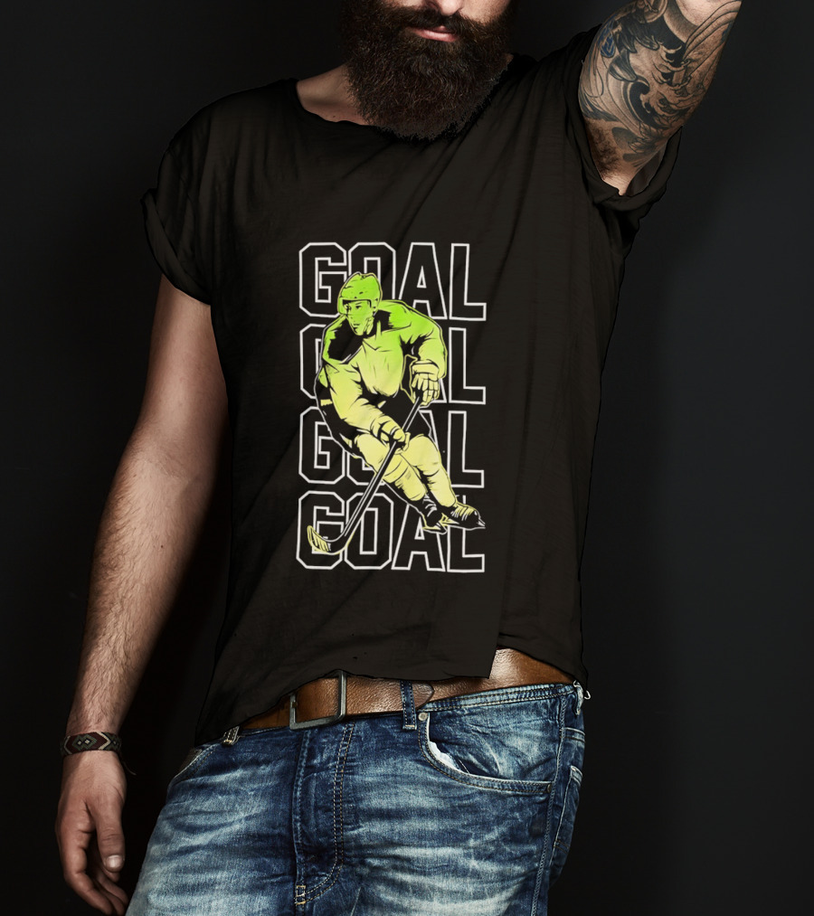 Goal Classic Black Hockey Player Energy T-Shirt