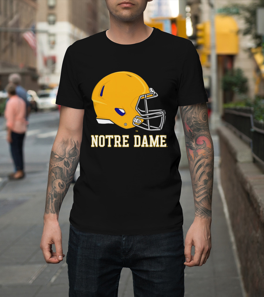 Notre Dame Fighting Irish Football Helmet T-Shirt