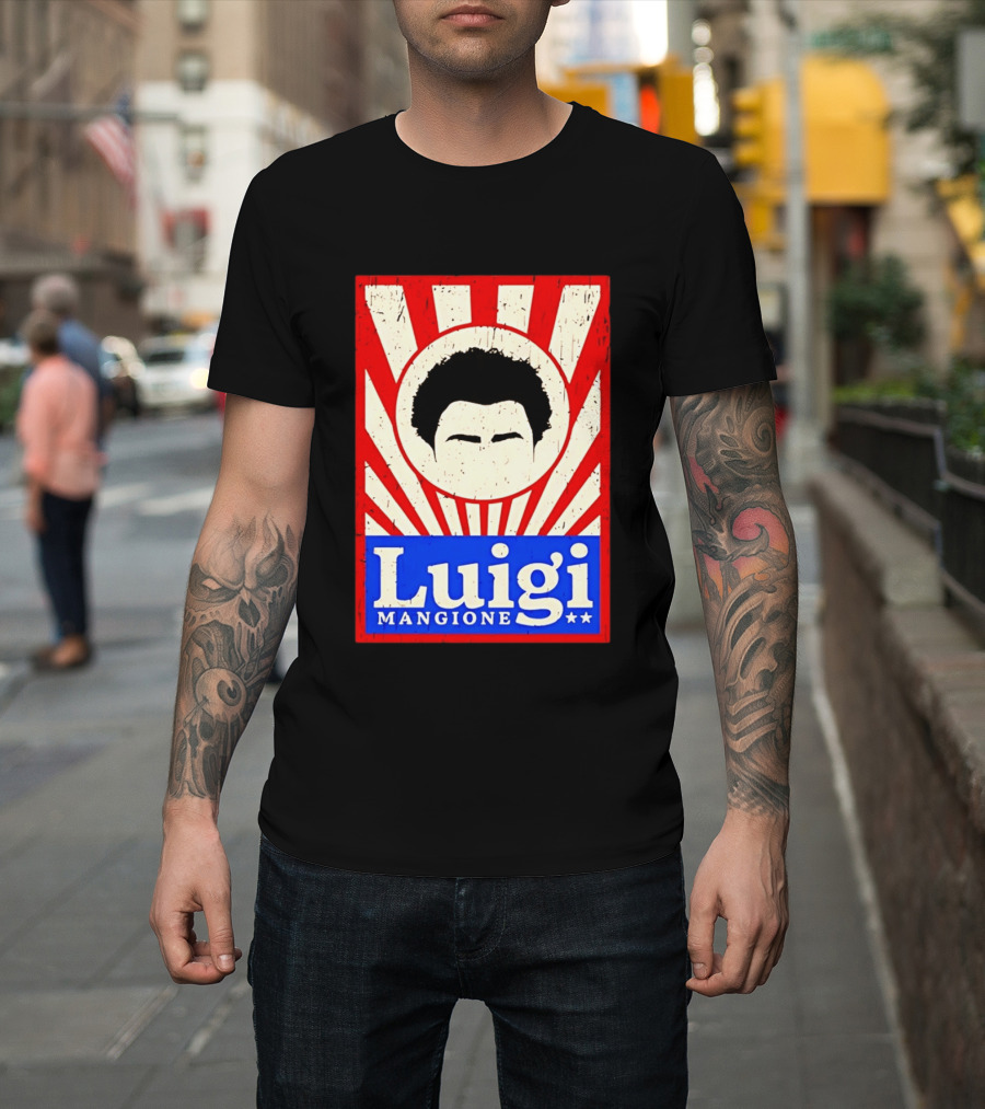 Luigi Mangione Red White Blue Campaign T-Shirt