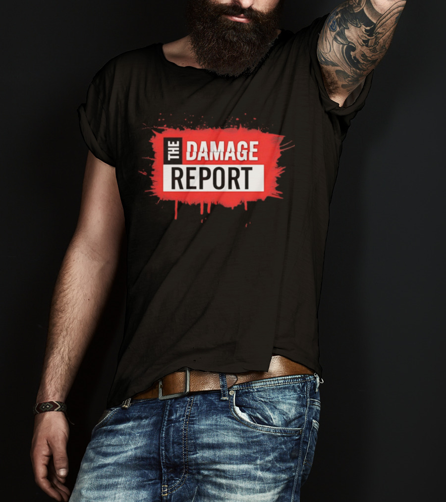 The Damage Report Media News Political Commentary Program Branding T-Shirt