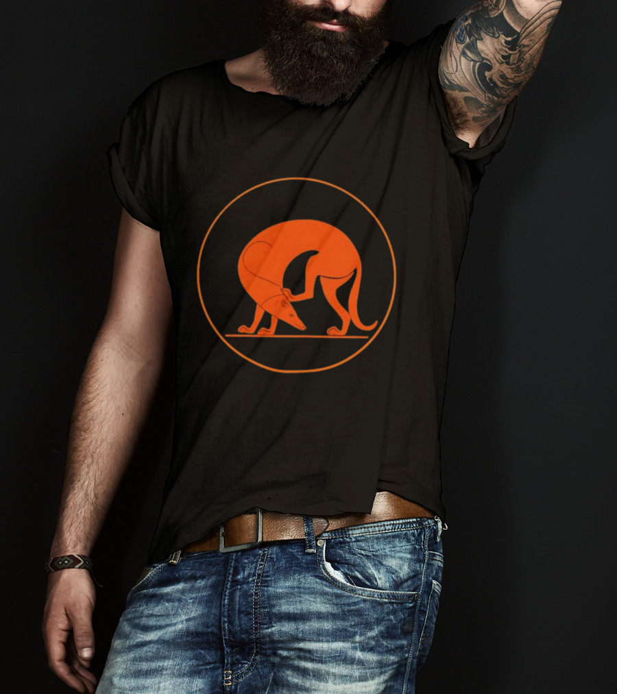 Tondo Hound Orange Circle Canine T-Shirt