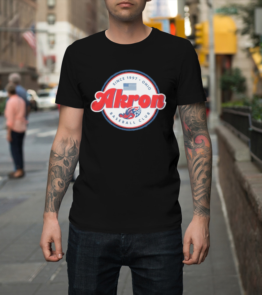 Since 1997 Akron Ohio Baseball Club USA Flag T-Shirt
