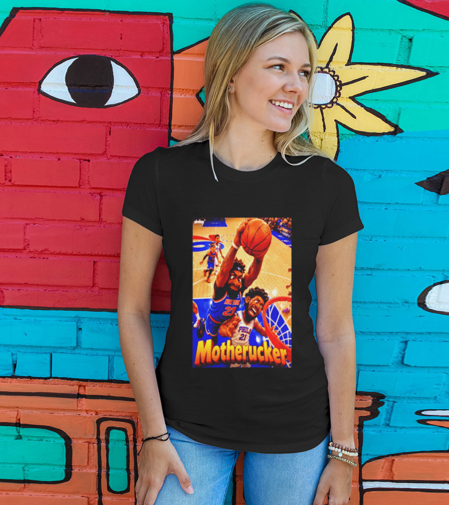 Motherucker New York 23 Vs Philly 21 Basketball Caricature T-Shirt