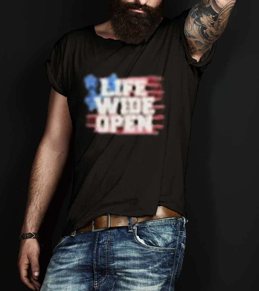 Cboystv Life Wide Open Patriotic Stars T-Shirt