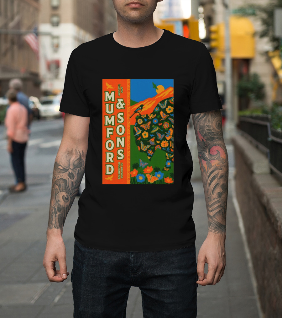 Mumford And Sons June 6 2026 Folsom Field Boulder CO Butterflies And Nature T-Shirt