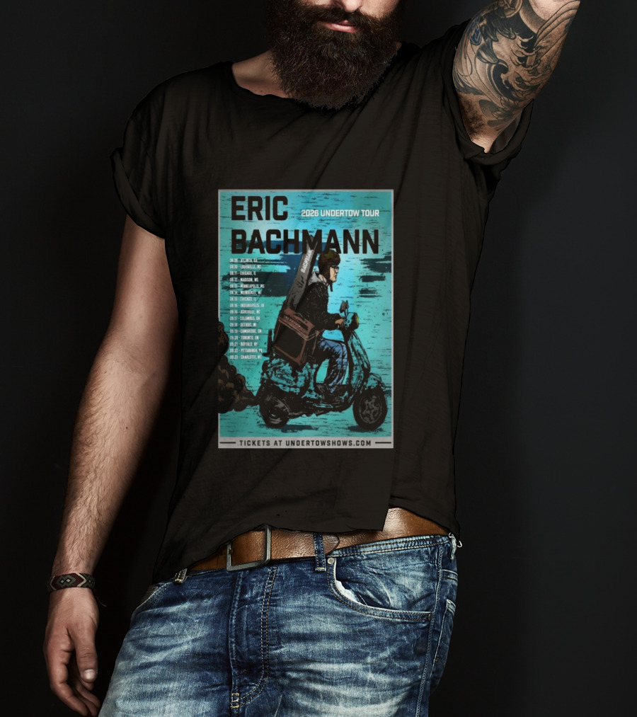 Eric Bachmann 2026 Undertow Tour With Dates And Cities T-Shirt