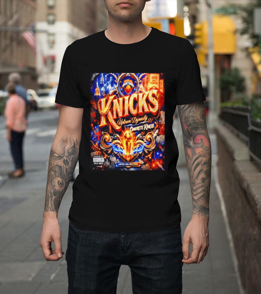 New York Knicks Uptown Dynasty Concrete Kings 1970 World Champions Limited Run T-Shirt