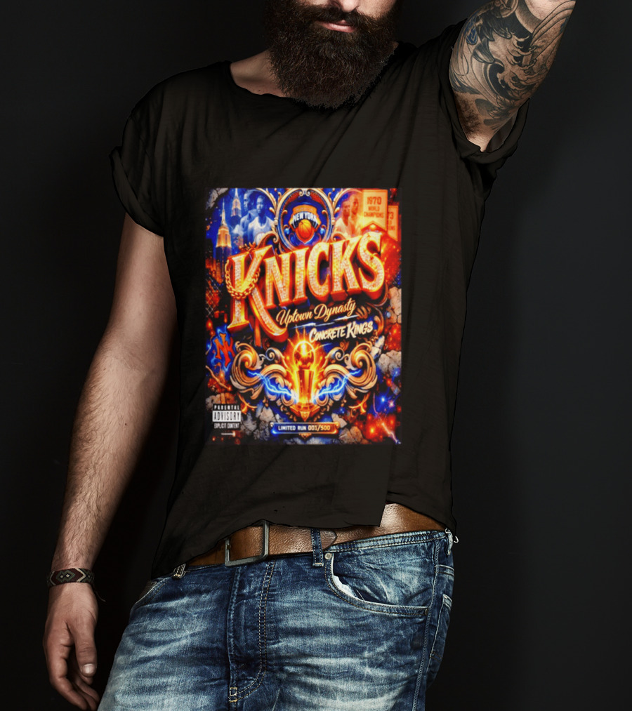 New York Knicks Uptown Dynasty Concrete Kings 1970 World Champions Limited Run T-Shirt