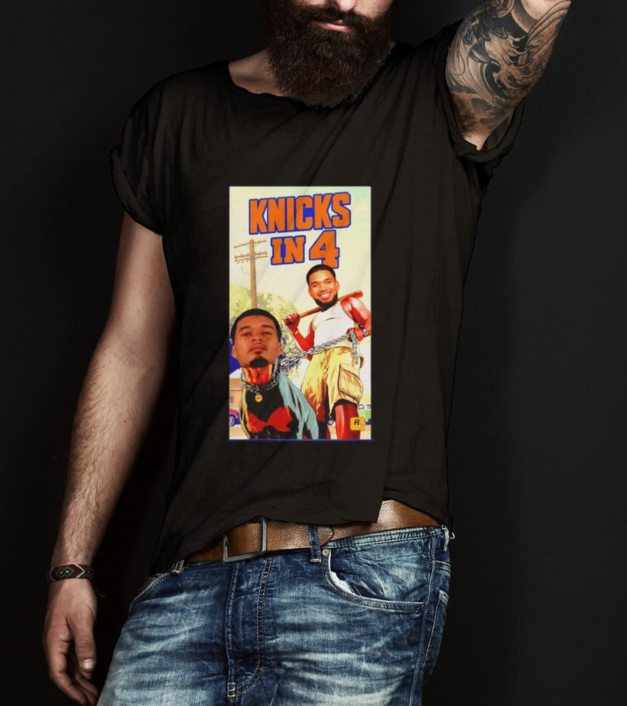 New York Knicks Knicks In 4 GTA V Meme San Antonio Spurs T-Shirt