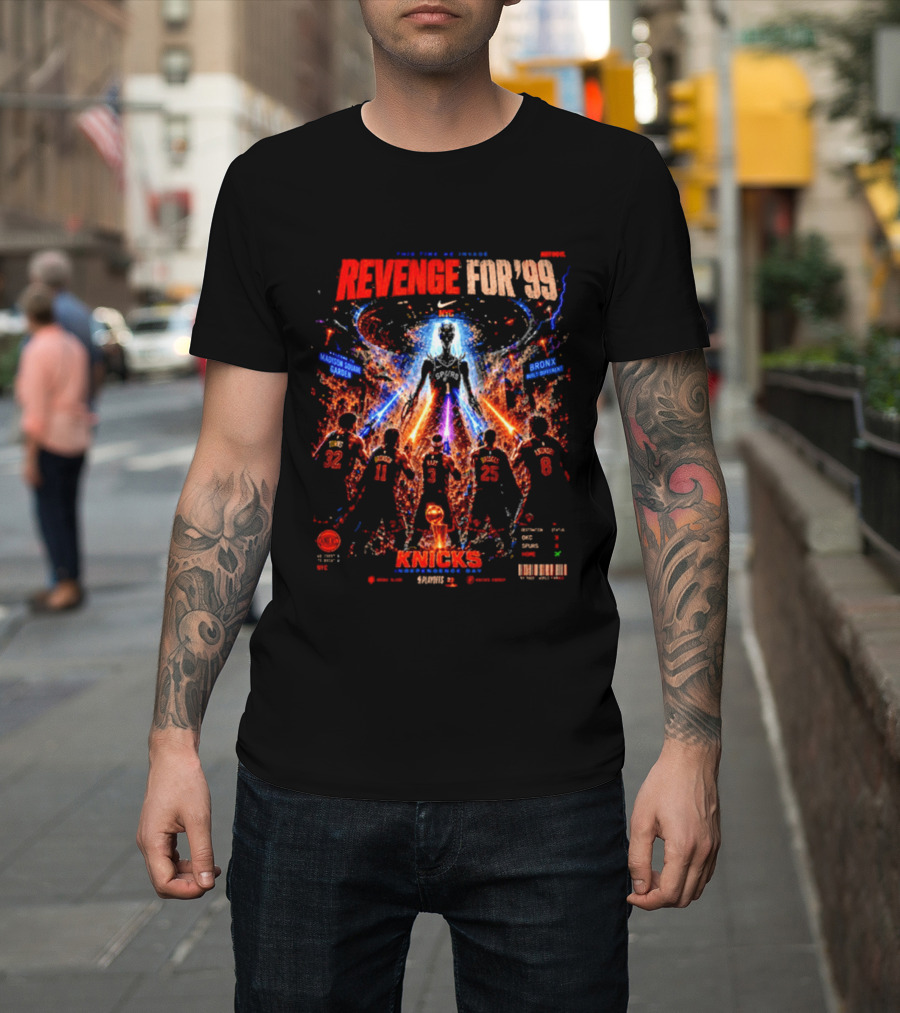 Revenge For '99 New York Knicks Madison Square Garden Bronx Basketball Legends T-Shirt