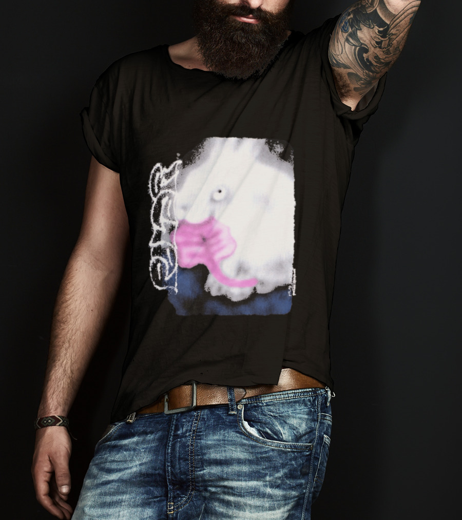 Flatspot Polar Rabbit With Pink Ribbon T-Shirt