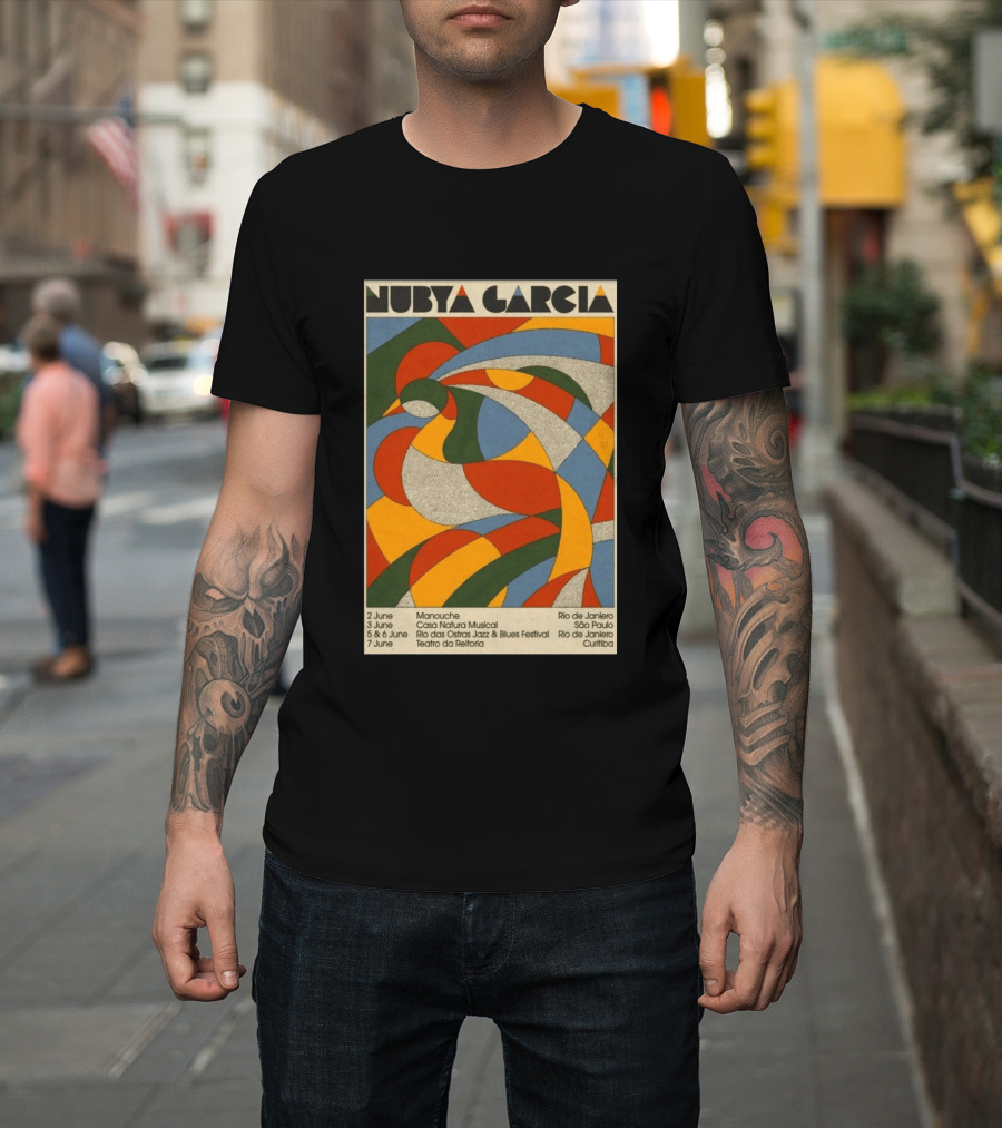 Nubya Garcia 2026 Brazil Tour Manouche Jazz Blues Festival Rio São Paulo Curitiba T-Shirt