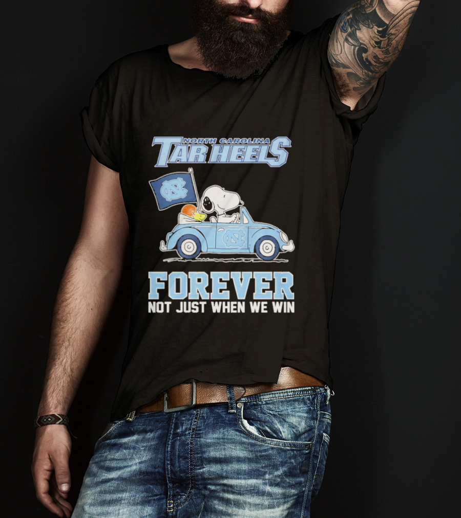 North Carolina Tar Heels Peanuts Forever Not Just When We Win T-Shirt