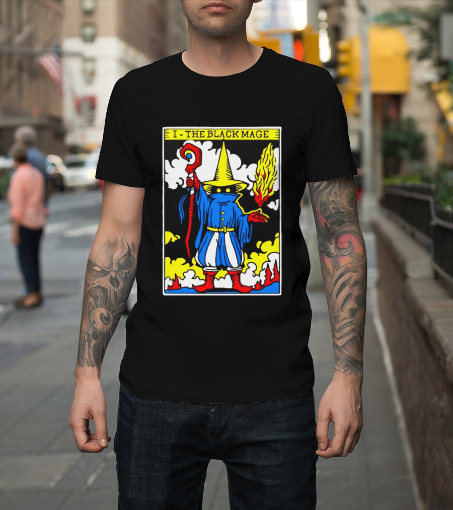 I The Black Mage Tarot Card Retro Fantasy T-Shirt