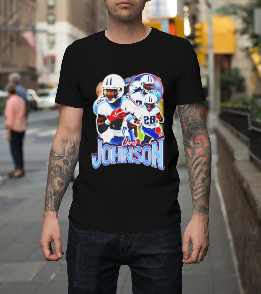Chris Johnson Tennessee Titans 28 Vintage Style Retro Bootleg T-Shirt