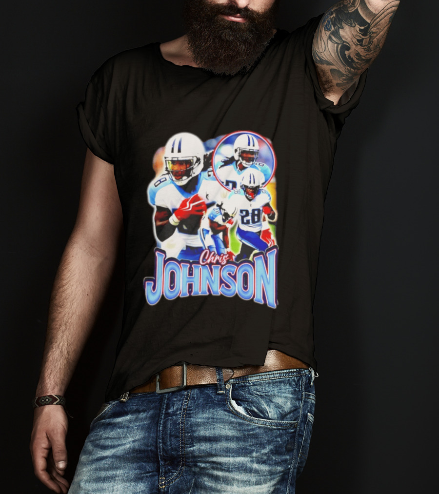 Chris Johnson Tennessee Titans 28 Vintage Style Retro Bootleg T-Shirt