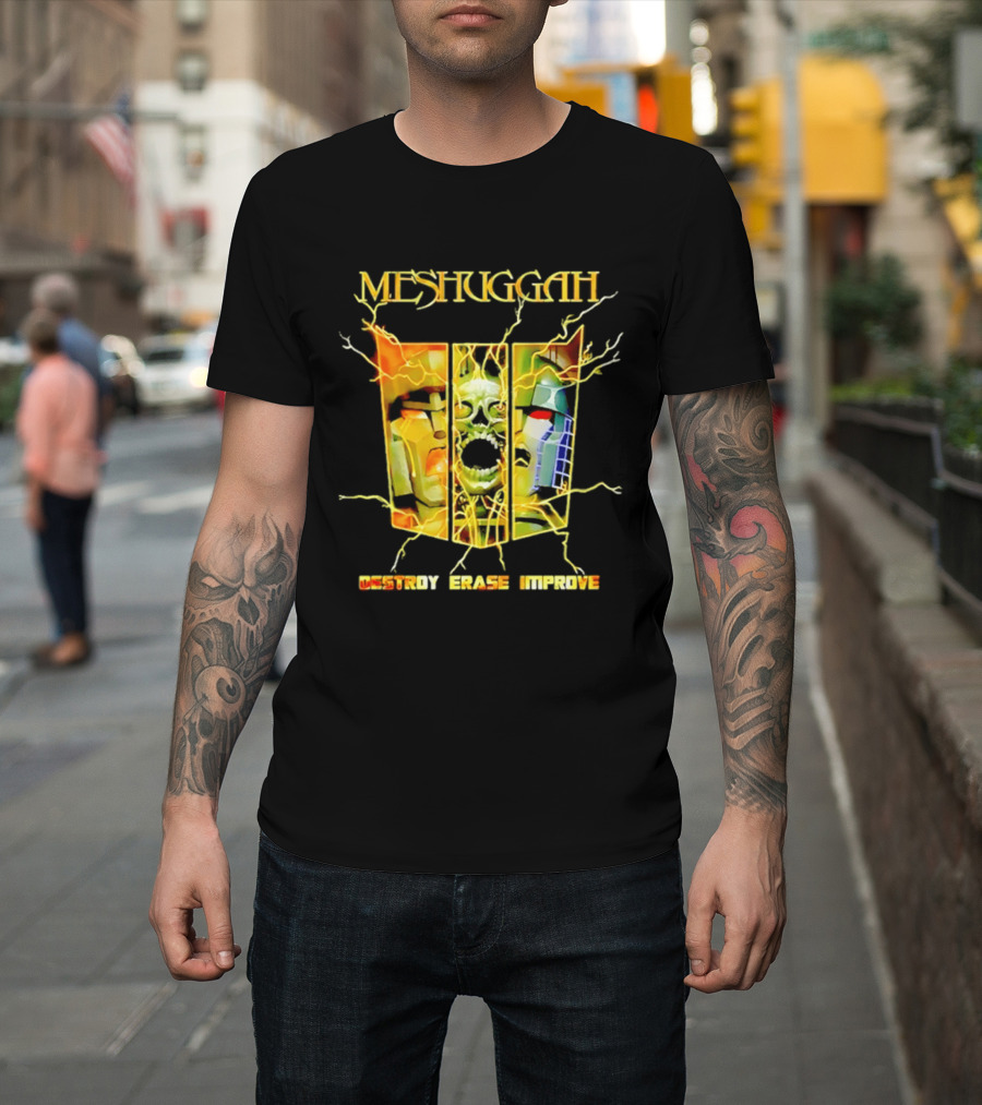 Meshuggah Destroy Erase Improve Skull T-Shirt