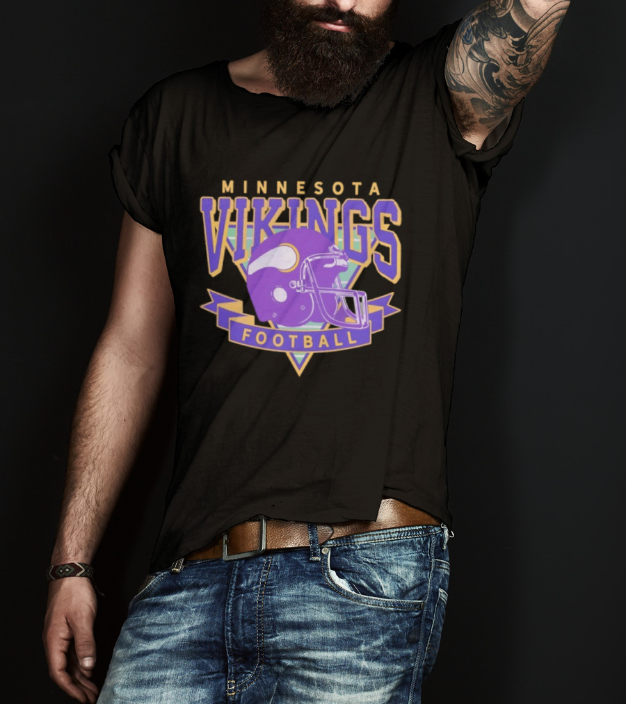 Minnesota Vikings Helmet Football T-Shirt