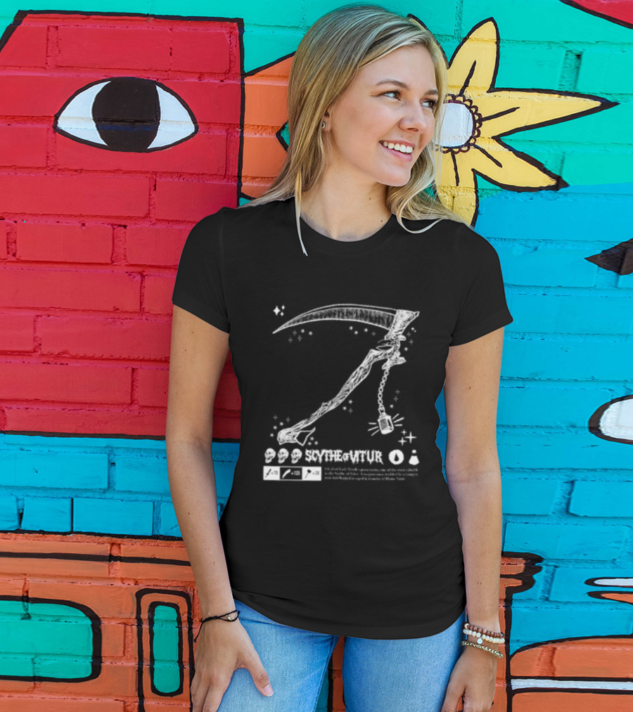 Scythe Of Vitur Lady Verzik House Vitur Weapon RuneScape Old School T-Shirt