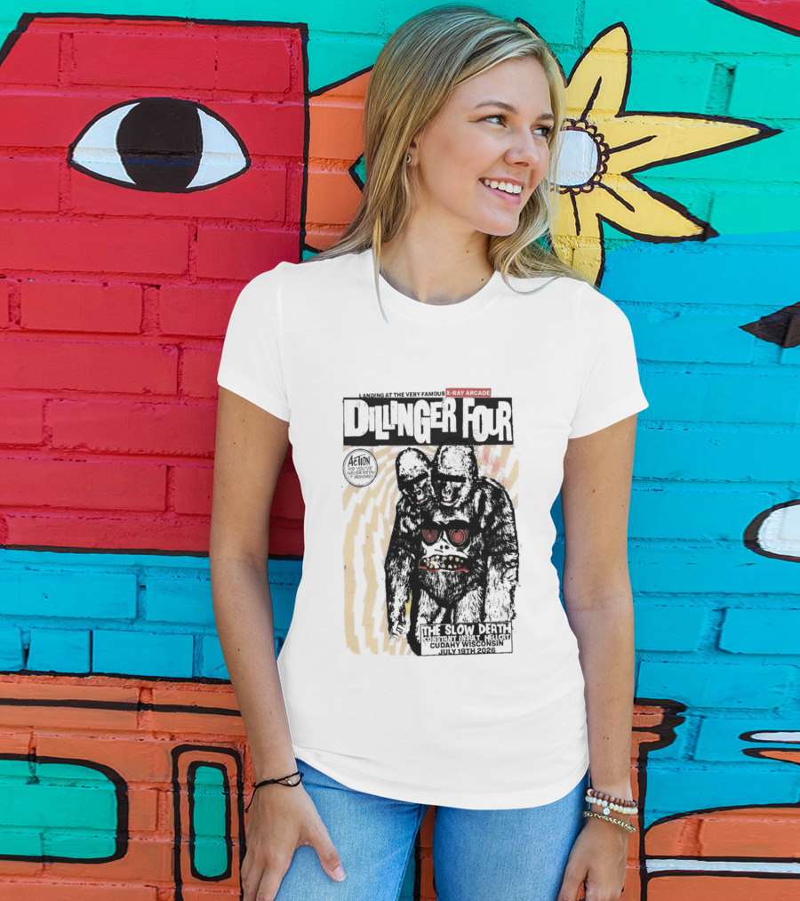 Dillinger Four X Ray Arcade The Slow Death 07 19 2026 Cudahy WI T-Shirt