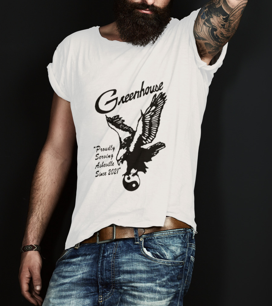 Greenhouse Proudly Serving Asheville Since 2021 Eagle Motif T-Shirt