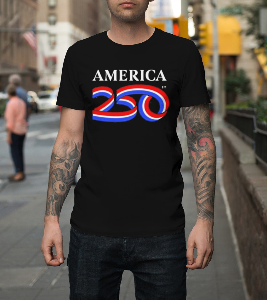 AMERICA 250 Red White Blue USA Anniversary T-Shirt