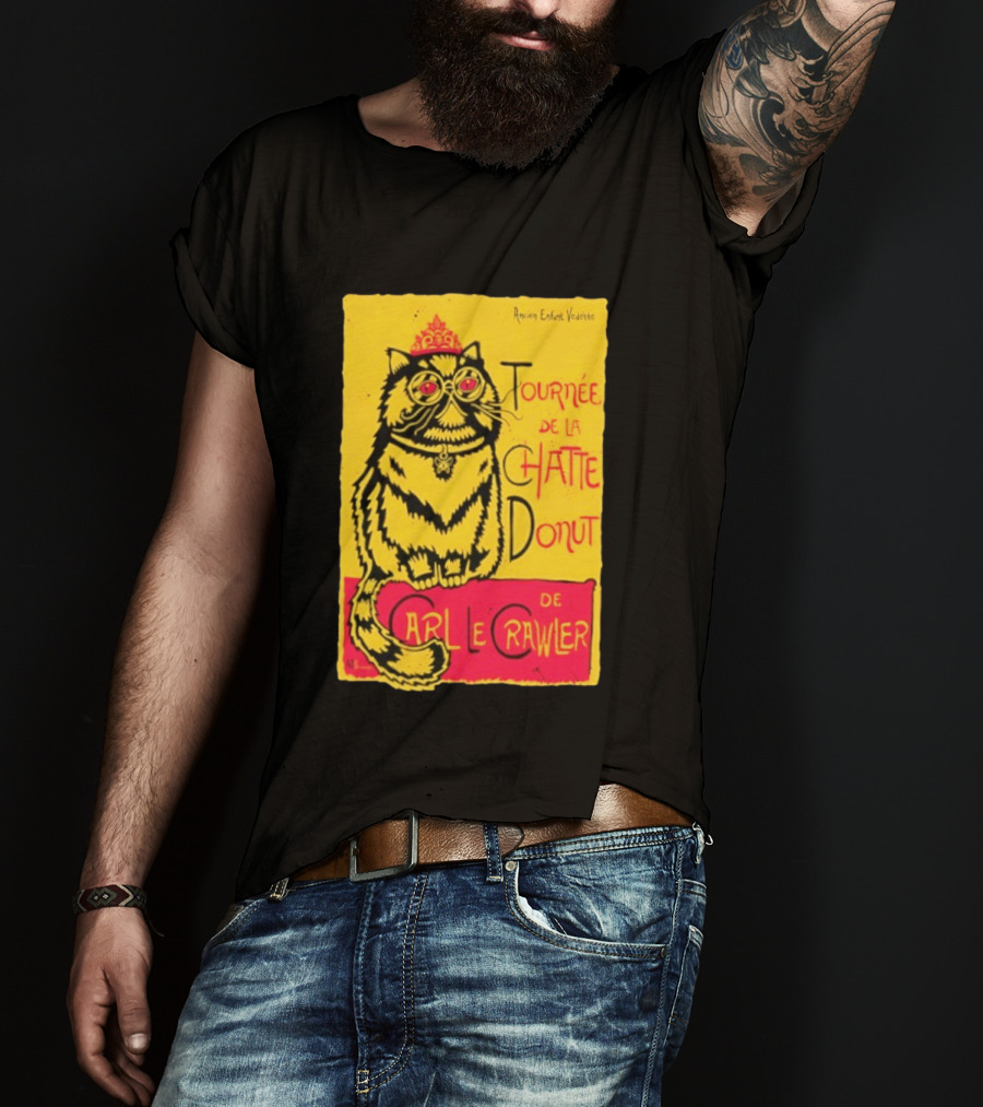 Ancien Enfant Vedette Tournee De La Chatte Donut De Carl Le Crawler Cat T-Shirt