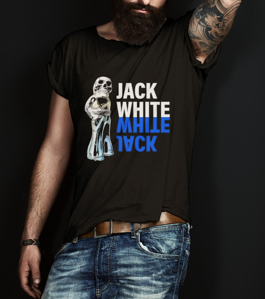 Jack White Rock Musician Skull Reflection T-Shirt