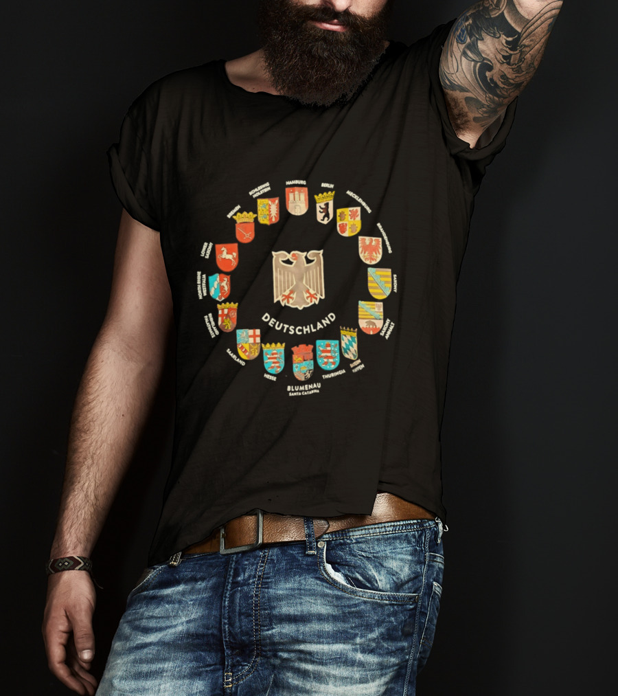 Deutschland Wappen Adler Bundesländer Kreise Bundeswappen T-Shirt