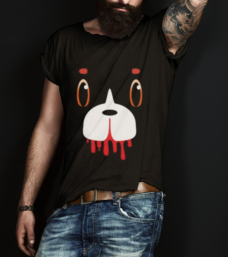 Final Space Mooncake Face Cartoon Character Dripping Red T-Shirt
