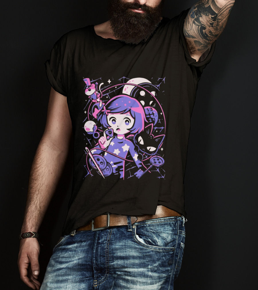 PixelEyeBat Moonlit Adventure Secret Portal Fantasy T-Shirt