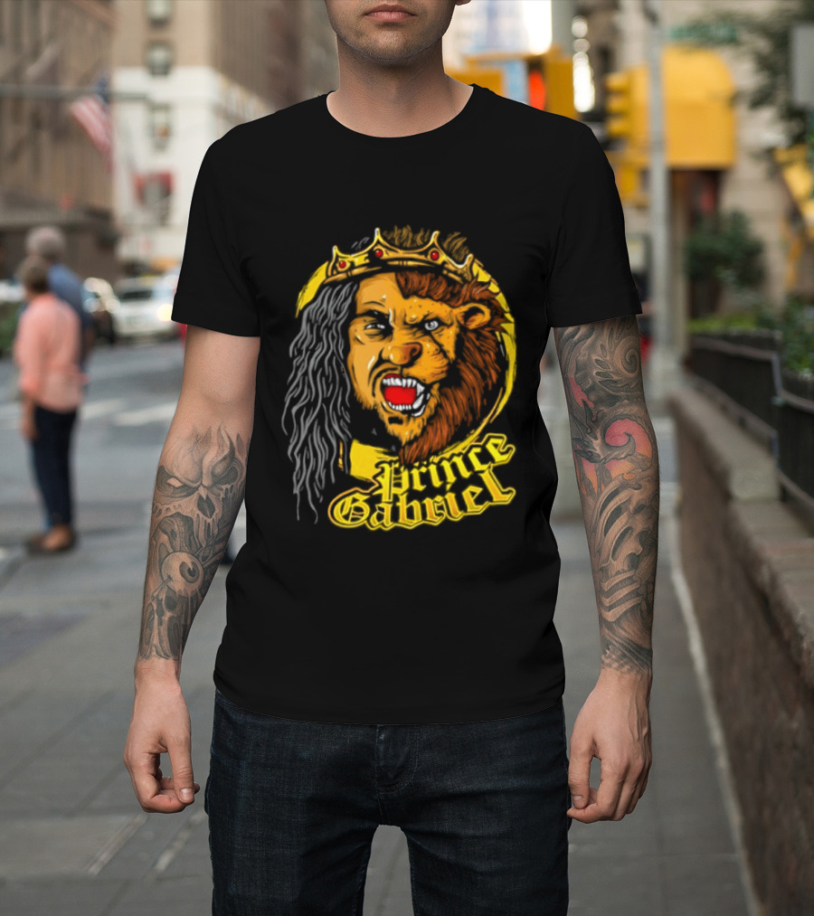Prince Gabriel Regal Lion Face Crown Majesty T-Shirt