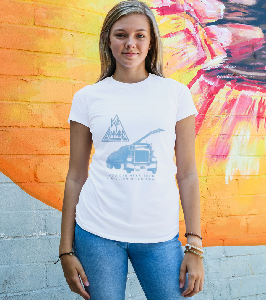 Def Leppard You Can Hear Them A Million Miles Away Truck T-Shirt