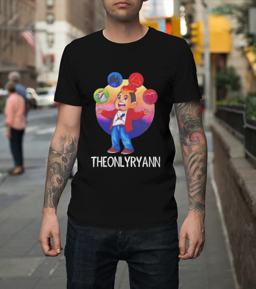 THEONLYRYANN Colorful Iconic YouTuber Gaming T-Shirt