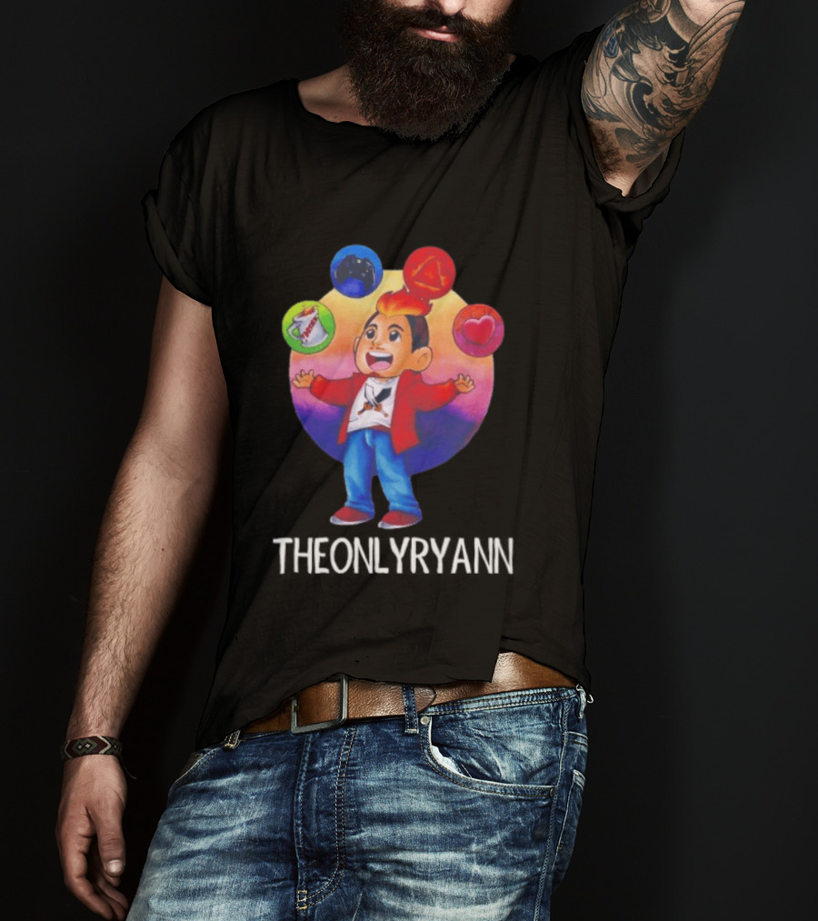 THEONLYRYANN Colorful Iconic YouTuber Gaming T-Shirt