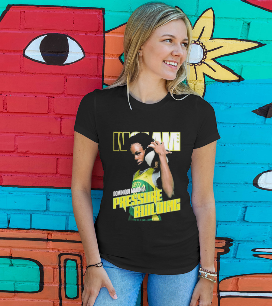 WSLAM Dominique Malonga Pressure Building Seattle Storm T-Shirt