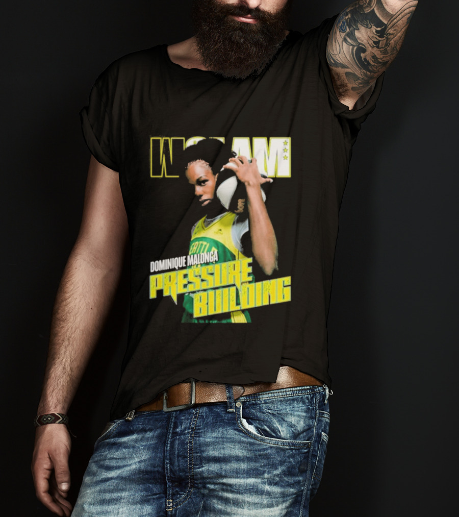 WSLAM Dominique Malonga Pressure Building Seattle Storm T-Shirt