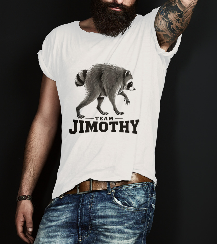 Team Jimothy Raccoon Walking T-Shirt
