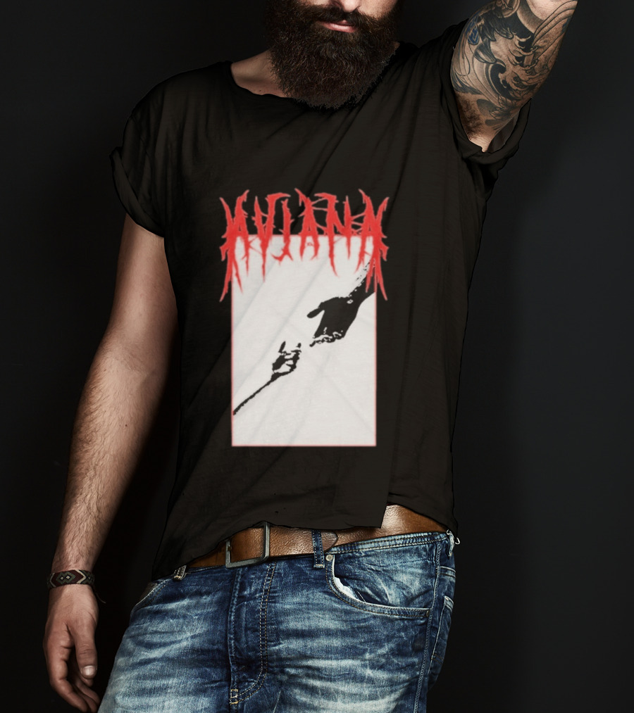 Aviana Death Corporation Hands Graphic Black And Red T-Shirt
