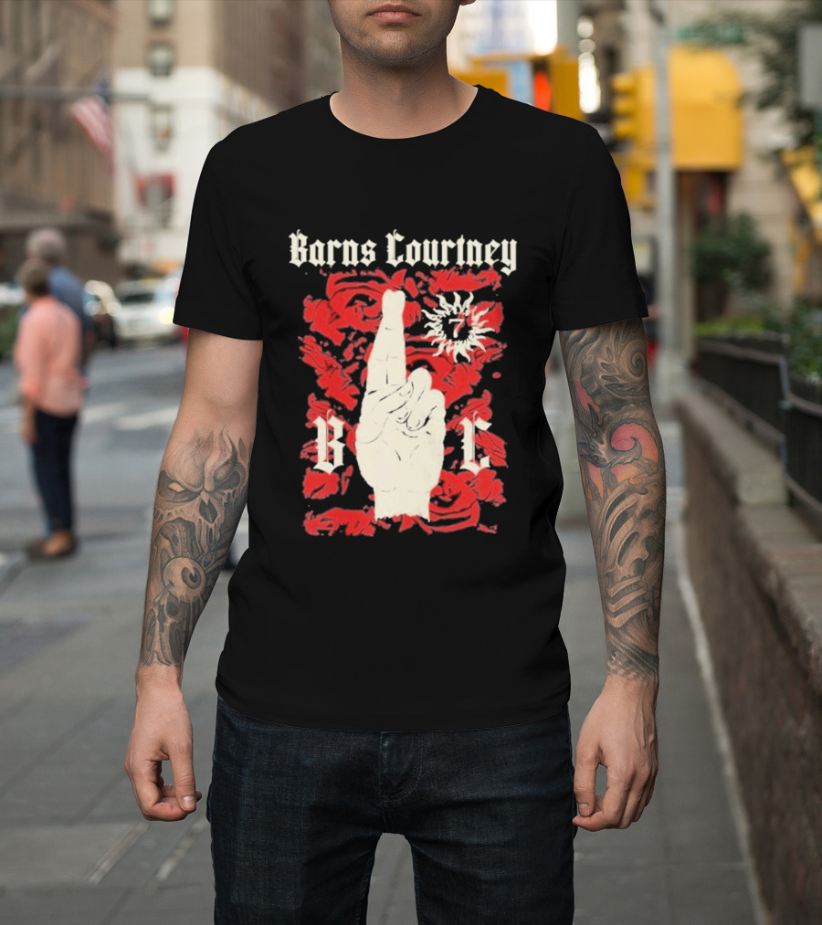 Barns Courtney Icon Roses Crossed Fingers V I C T-Shirt